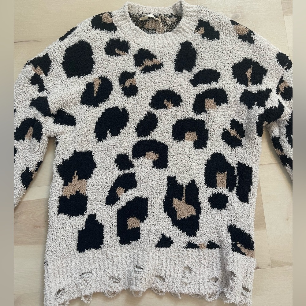 Altard State Cheeta Print Sweater